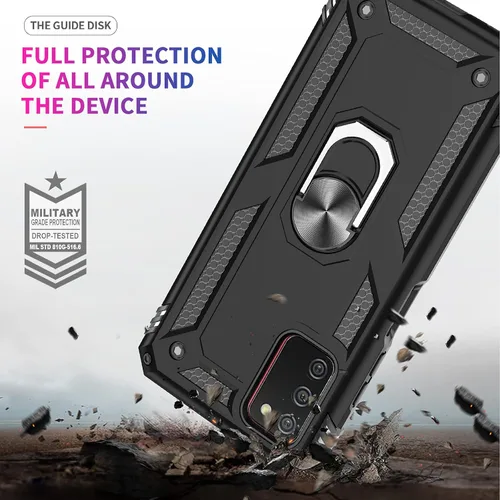 Vista 6 de LeYi para Samsung Galaxy A03S Funda de teléfono, Funda Samsung AO3S con [Paquete de 2] Protector de pantalla, [Calidad militar] Funda protectora