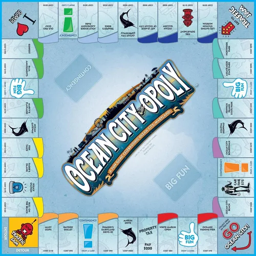 Vista 4 de Late For The Sky Ocean City-Opoly, Maryland Vacation Destination Juego