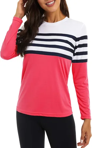 Vista 2 de KINGFEN Women's UPF 50+ Sun Protection Quick Dry Shirts Hiking Long Sleeve Tops