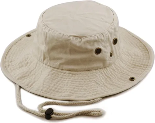 Vista 20 de The Hat Depot - Sombrero de safari, de algodón lavado a la piedra, de ala ancha, plegable, doble cara y sombrero de pesca 2. algodón - negro