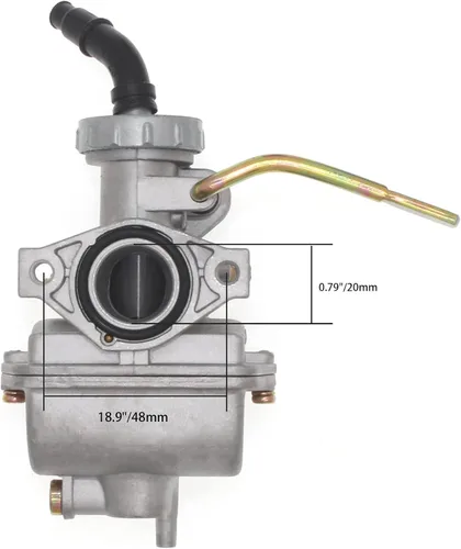 Vista 5 de Kit de carburador PZ20 compatible con Coolster Tao Tao 125cc 110cc 90cc 70cc 50cc ATV Dirt Bike Baja Kazuma Go Kart 4 tiempos actualización de motor