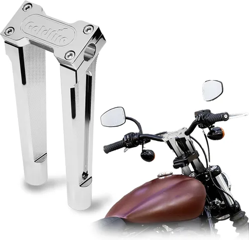 Vista 10 de Abrazadera superior para manillar de 1 pulgada / 0.984 in, kit de extensión de barra de mango alto de 6 pulgadas, ajuste universal para Harley