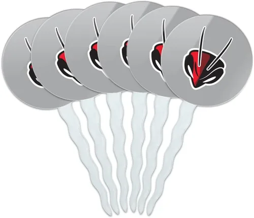 Vista 261 de Abilene Christian - Juego de 6 palillos para cupcakes con logotipo secundario