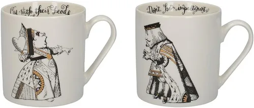 Vista 6 de V&A Taza de Alicia en el País de las Maravillas en caja de regalo, diseño de Alicia, porcelana fina, color blanco, 11.8 fl oz