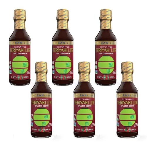 Vista 19 de San-J - Paquete variado Spice of Life - Teriyaki, salsa de naranja, szechuan, maní tailandés - Salsas de cocina sin gluten - Sin OGM - Botellas