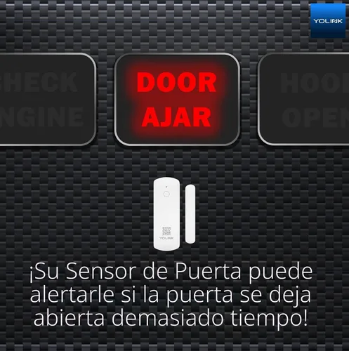 Vista 4 de YoLinK Kit de inicio de sensor de puerta inteligente LoRa: alcance al aire libre de 1/4 de milla, recordatorios de puerta dejada abierta, texto/SMS