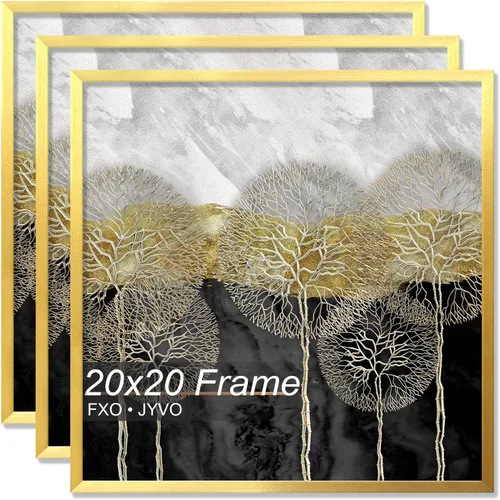 Vista 66 de Fxojyvo Marco de 4 x 4 pulgadas, marco negro para póster cuadrado de 4 x 4, peso ligero y altamente transparente, marco de 4 x 4 para pared, 1