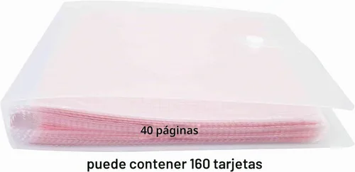Vista 5 de 4x6 tarjetas de índice de plástico transparente organizador bolsas libro carpeta 40 páginas para 160 tarjetas