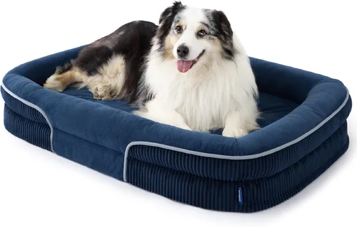 Vista 20 de Bedsure Camas ortopédicas para perros con cojín ovalado de 360 °, perro de Carbón