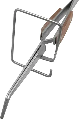 Vista 2 de Pinzas de fibra de soldadura de 6-1/2 "curvadas con herramienta de fabricación de joyas de soporte