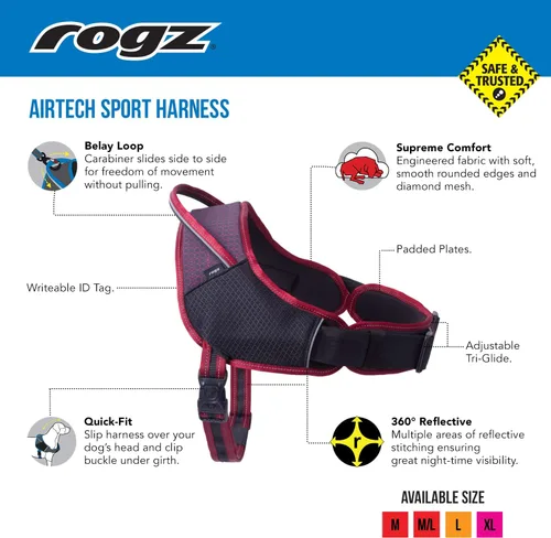 Vista 3 de Rogz Arnés deportivo para perros AirTech