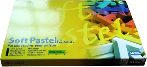 Vista 3 de Mungyo juego de 48 pasteles de colores surtidos, no tóxicos, tizas cuadradas