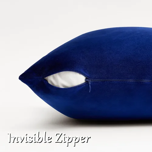 Vista 150 de GIGIZAZA Juego de 2 fundas de almohada doradas de terciopelo de 20 x 20 pulgadas para sofá Almohadas para sofá, tela texturizada suave de 9.88