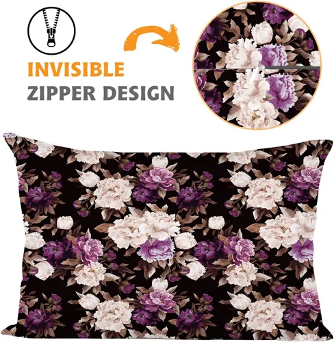 Vista 2 de Funda de Almohada de Satén para Cabello y Piel, Más Suave que las Fundas de Almohada de Seda de Morera Paquete de 2, Fundas de Almohada de Satén