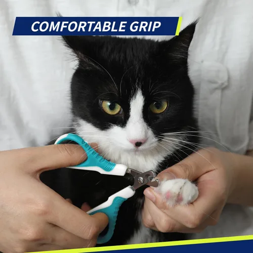 Vista 5 de WePet Cortaúñas para mascotas U07.1, recortadora profesional de garras, tijeras dobladas especiales para gatos, gatitos, perros, cachorros, animales