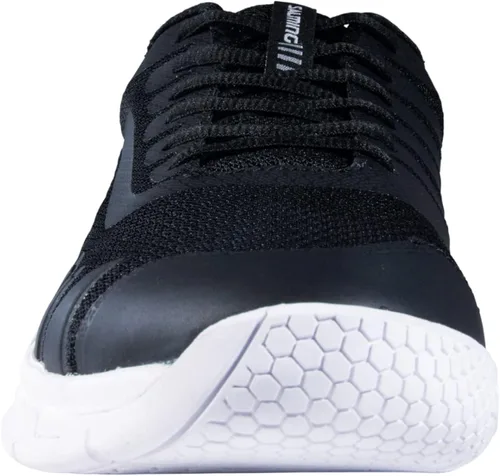 Vista 4 de Salming Recoil Kobra - Zapatos de cancha para hombre, color blanco y blanco, negro (esquash, raquetbol, voleibol, bola de flotación)