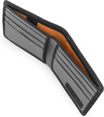 Vista 4 de Timberland PRO Cartera plegable RFID delgada de cuero para hombre con ventana trasera de identificación