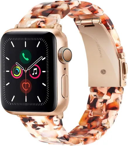 Vista 12 de HOPO Compatible With Apple Watch Band Thin Lightweight Resin Strap Bracelet Fashion Wristband Replacement For iWatch Bands Series Ultra 11 10 9 8 7