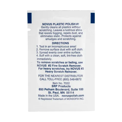 Vista 8 de Novus 7022 Plastic Clean & Shine #1 1 paquete de tamaño de muestra