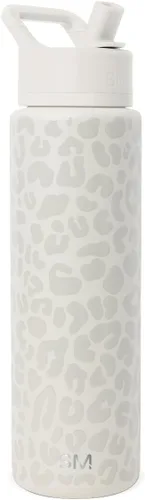 Vista 63 de Simple Modern botella de agua con tapa con pajita, termo de acero inoxidable con aislamiento al vacío, reutilizable, sin BPA, sin fugas