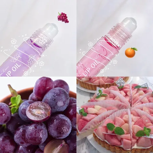 Vista 4 de Brillo de labios enrollable para adolescentes, sabores afrutados, tinte hidratante para labios, cuidado de labios para niños, no tóxico, alegre