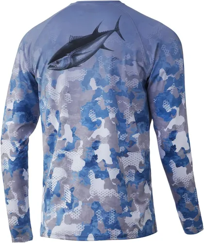 Vista 2 de HUK Men's Pattern Pursuit Long Sleeve Performance Fishing Shirt