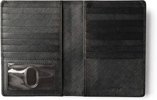 Vista 3 de Auliv RFID bloqueo de viaje cartera cartera cartera pasaporte cartera en cuero de grano completo