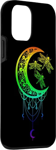 Vista 3 de Funda para iPhone 12 mini libélula, luna, diseño de mandala zen, yoga, chakras, budismo