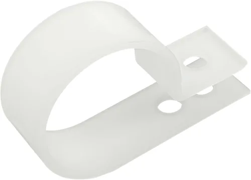 Vista 8 de 200 Uds. de nylon blanco tipo R abrazadera de cable sujetador de 1/2 pulgada clips de alambre de plástico abrazaderas surtido para conducto de cable