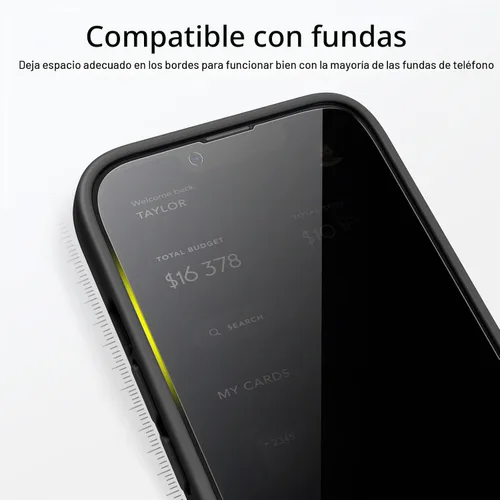 Vista 7 de JETech Protector de pantalla de privacidad para iPhone 13 Pro Max, paquete