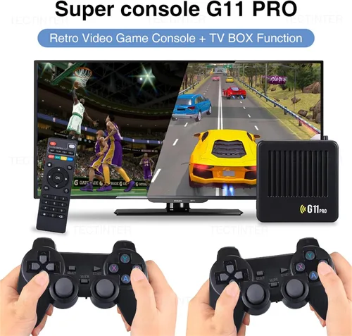 Vista 6 de G11 Pro Game Box 4K HD TV Game Stick Consola de videojuegos 256G incorporada 60000+ juegos retro, reproductor de juegos portátil inalámbrico