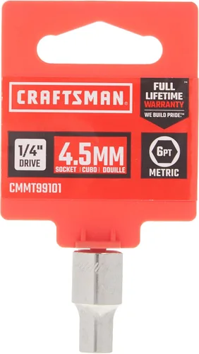 Vista 4 de Llave poco profunda CRAFTSMAN, métrica, accionamiento de 1/4 de pulgada, 4.5mm, 6 puntas (CMMT99101)