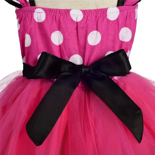 Vista 5 de Dressy Daisy - Vestido elegante de tul para bebé o niña con diseño de lunares, para fiesta de cumpleaños o de disfraces, talla 12 meses a 5 años