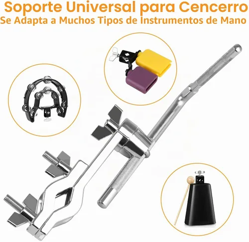 Vista 7 de Abrazadera de Platillo para Cencerros, Soportes de Aleación de Zinc para Toms de Batería, Soporte de Montaje de Percusión para Cencerros, Jam