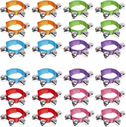 Vista 8 de Augshy Cascabeles, 24 Piezas Pulseras de Cascabel, 12 Instrumentos Musicales Regalo para Niños