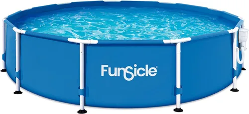 Vista 7 de Funsicle Actividad 8' x 30" Piscina redonda sobre el suelo, incluye bomba de filtro FiltraBoost 400 GPH con AutoSkimmer, cartucho de filtro tipo I