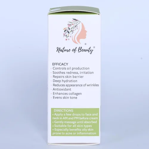 Vista 6 de Suero de niacinamida 5% – Suero facial de niacinamida con ácido hialurónico, extractos naturales – Control de aceite, minimizador de poros, calma