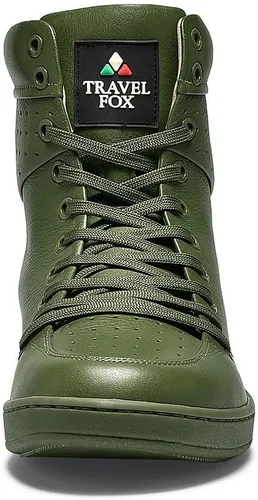 Vista 3 de TRAVEL FOX Unisex 900 Napa Cuero Punta Redonda Cordones Arriba Tops Alto