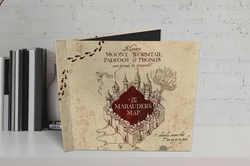 Vista 3 de Harry Potter - Marauder's Map Sketchbook - Contains Personalized Gryffindor Certificate and 5 Blank Parchment Papers - Officially Licensed