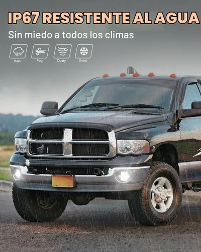 Vista 2 de BICYACO Luz antiniebla LED con DRL para Dodge Ram 1500 2500 3500 2002-2009
