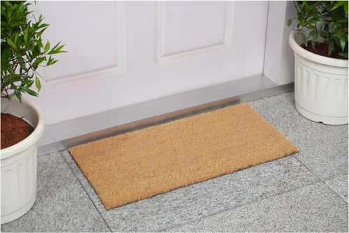 Vista 2 de Calloway Mills 153551224 Felpudo de fibra de coco natural con respaldo de vinilo, 12" x 24