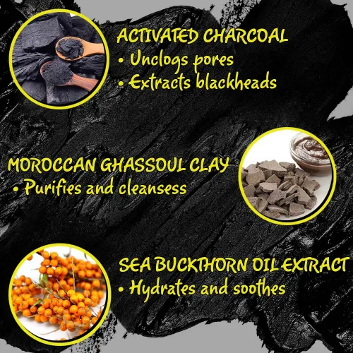 Vista 5 de Body Drench The Black Mask - Máscara facial de carbón despegable, máscara removedor de puntos negros para cara, limpieza profunda de poros
