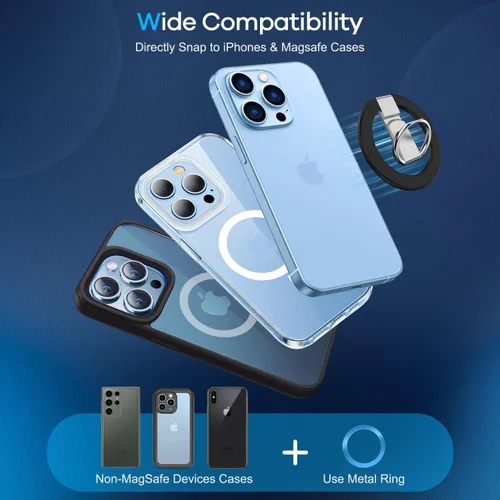 Vista 7 de Soporte de anillo de teléfono profesional ajustable con soporte magnético para iPhone 11 12 13 14 15 16 17 Pro Max Samsung Galaxy Business