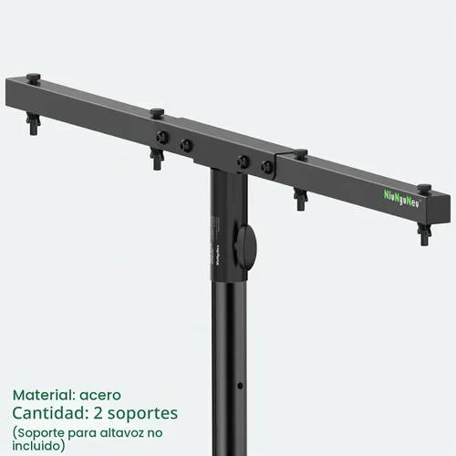 Vista 2 de Soporte de barra en T para extensión de barra en T para soporte de trípode, paquete de 2 Montaje de trípode para iluminación de DJ