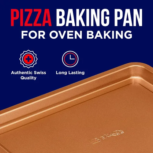 Vista 3 de Bakken Swiss - Bandeja para freidora de aire, 2 en 1, antiadherente, de cobre, con malla elevada, ideal para horno, para hornear y alimentos