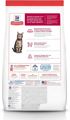 Vista 2 de Alimento seco para gatos adultos, receta de pollo para un cuidado óptimo de Hill's Science Diet