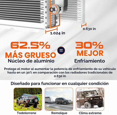 Vista 6 de Radiador para Ford E-150/E-250 Econoline/Club Wagon 1997-2014*