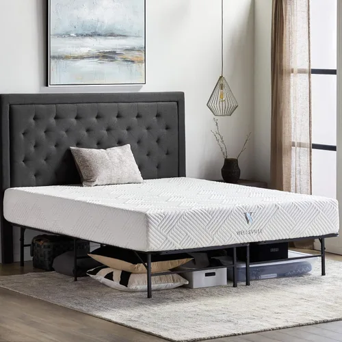 Vista 4 de STRUCTURES - Base de cama plegable – Base de cama de plataforma y somier en uno – Soporte fuerte y resistente – Silencioso sin ruido – Instalación