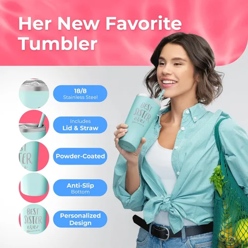 Vista 4 de Vaso aislado de acero inoxidable con tapa de cierre deslizante y pajita, tazas aisladas para café, vino y viajes, tazas personalizadas y divertidas
