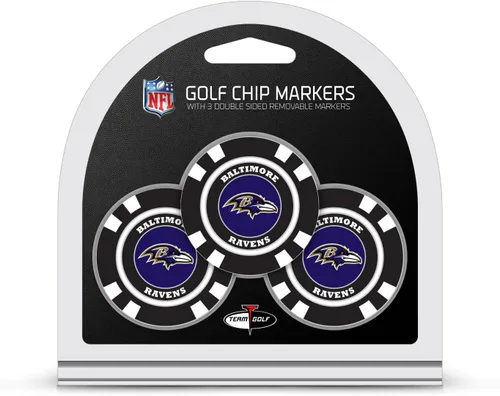 Vista 20 de Team Golf Tamaño de fichas de póquer de la NFL con marcadores de esmalte de doble cara más pequeños